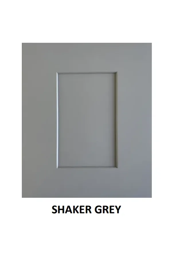 Ridgewood shaker door sample in solid warm gray tone