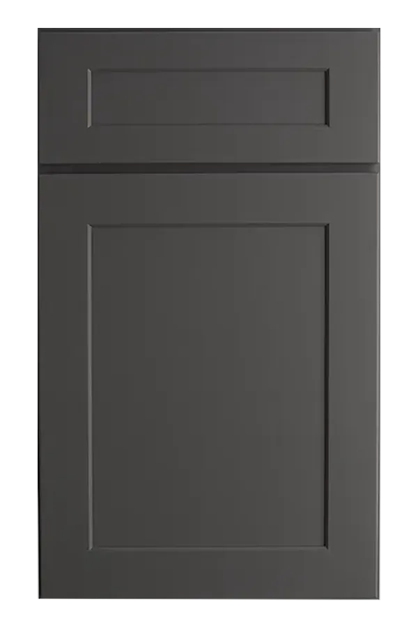 Charcoal grey shaker door sample with deep moody tone
