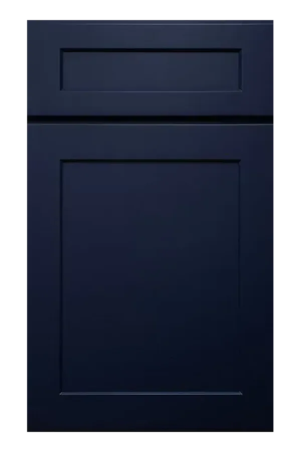 Navy blue shaker door and drawer front sample