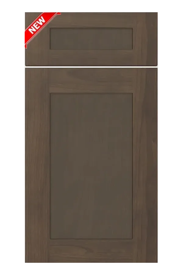 Rustic wood grain shaker door sample tagged as new