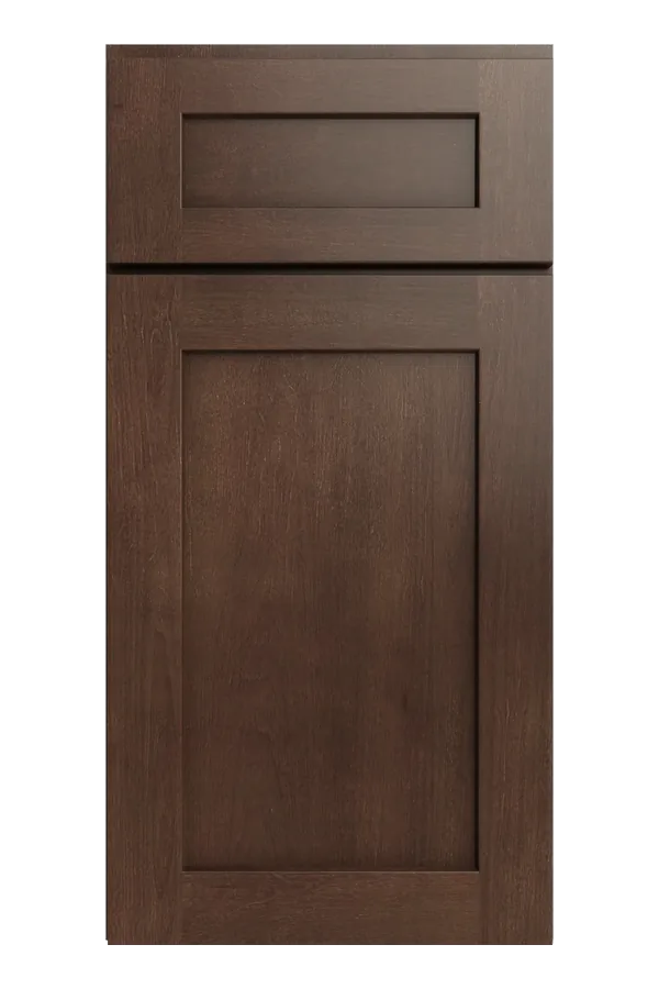 Warm oak-toned door panel in Kodiak wood finish